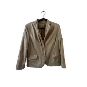 Talbots Womens Tan Blazer Size 14